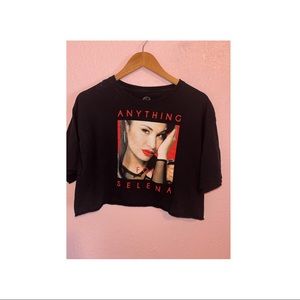 Selena black crop top